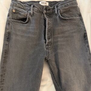 AGOLDE Nico High Rise Slim Fit Jeans in Visage Grey - Size 27